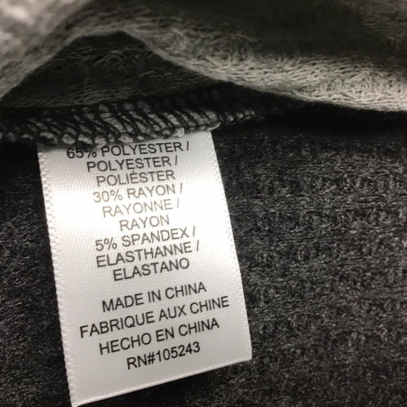 Bobeau Women’s M Gray Colorblock Waffle Knit Open Front Cardigan Sweater - Picture 5 of 13